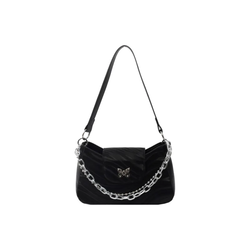 BAODIDAISHU PU Underarm Crossbody Bag, Shoulder Bag Women's Silver/White/Black-10