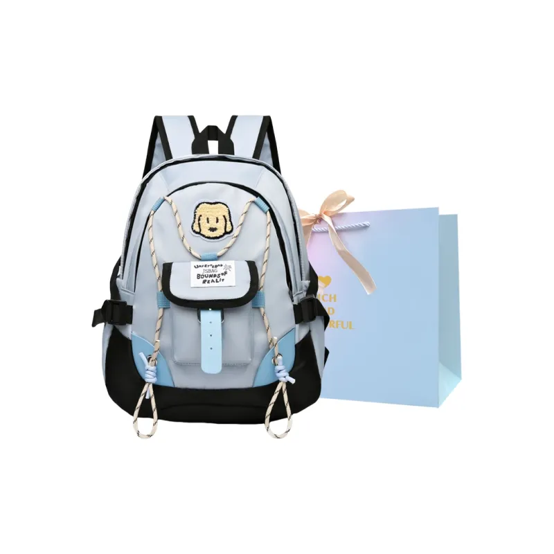 SUPERCUTE Nylon Fabric Backpack Women's Pink/White/Green/Blue-11