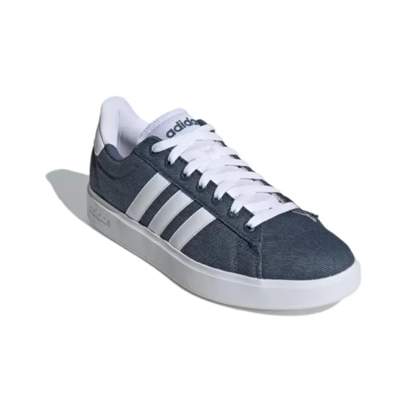 Adidas GRAND COURT 2.0 Non-slip Lightweight Low-Top Skateboard Shoes Men's Blue White-2