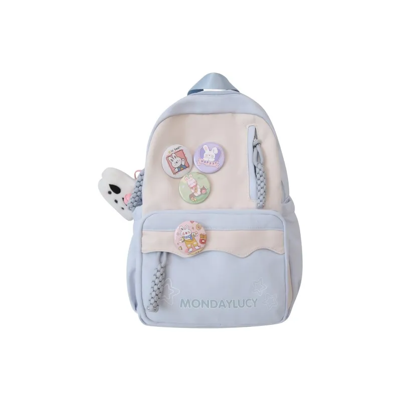NX DOUGHNUT Nylon Backpack Unisex Pink Blue Purple Black Brown Green-4