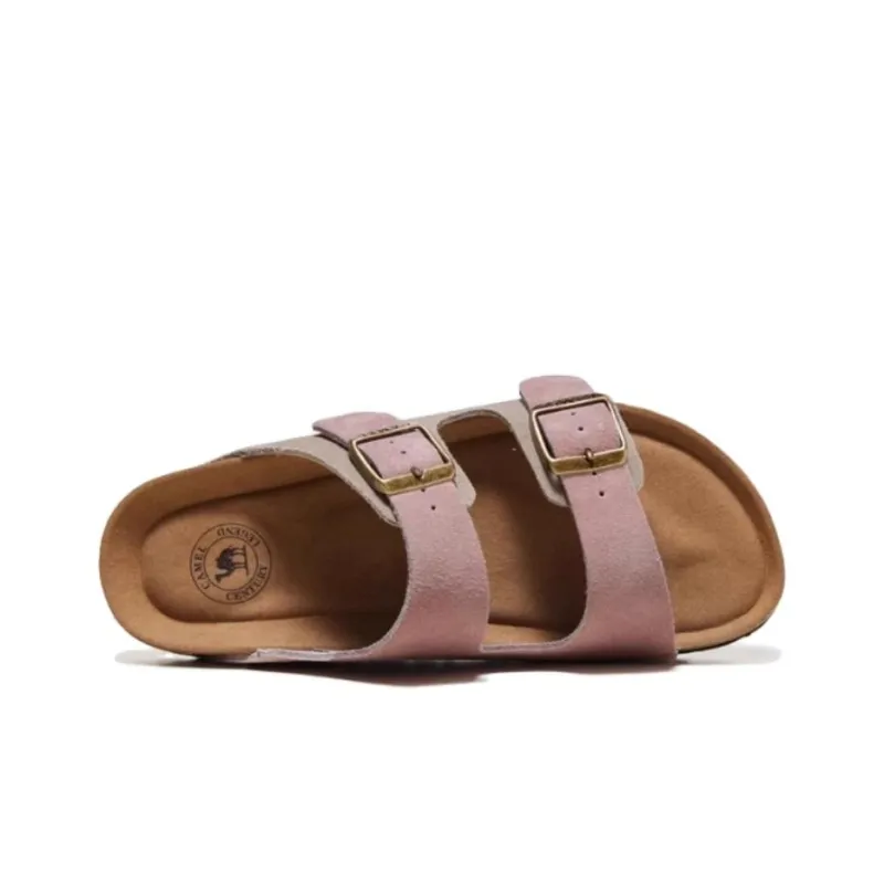 CAMEL Slip Resistant Abrasion Resistant Slide Slippers Women's Sand Pink-2