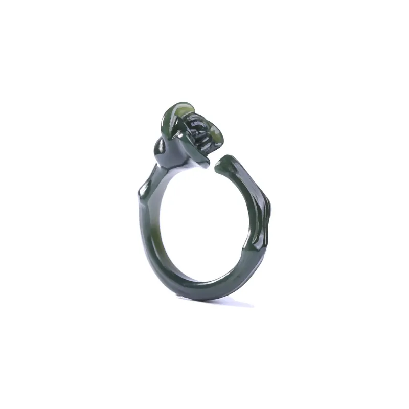 Renyu Jewelry Rings Green Jade Women's-0