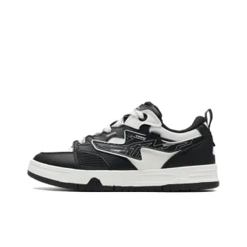 XTEP Yushuai Everyday Anti-Slip Wear-Resistant Low-Top Skateboard Shoes Women's Black White
