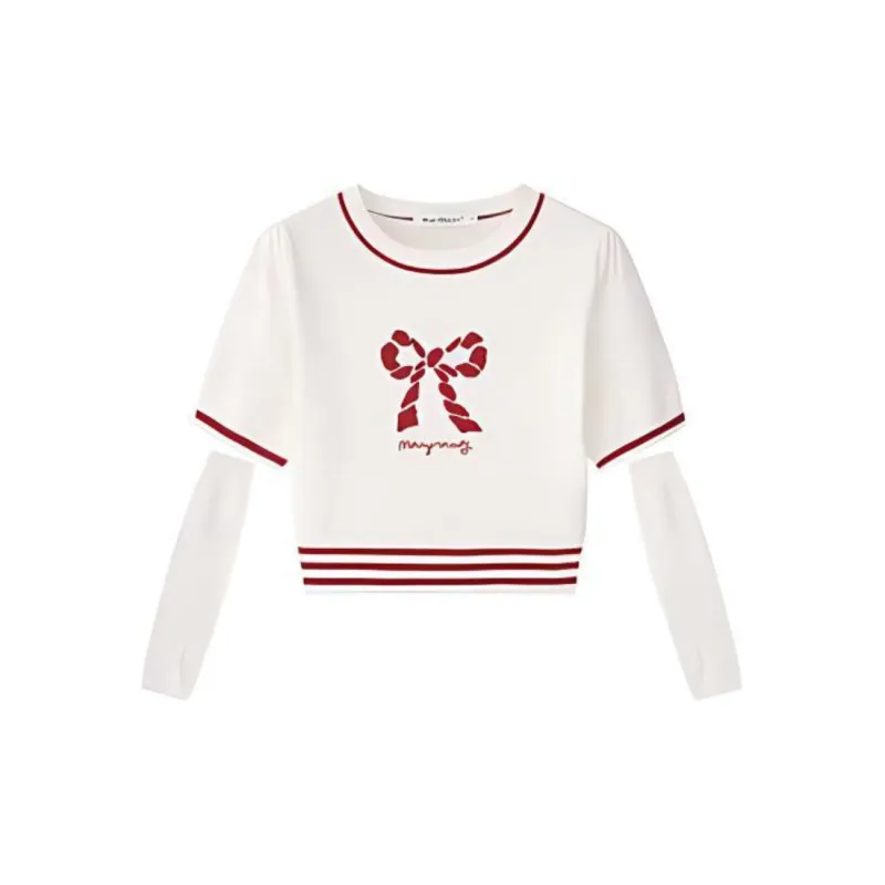 MacyMccoy Crop Tops Women's White-1