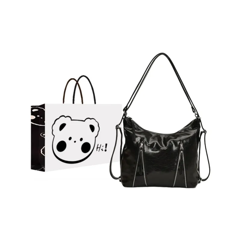 NX DOUGHNUT PU Backpack Women's White Silver Black-9