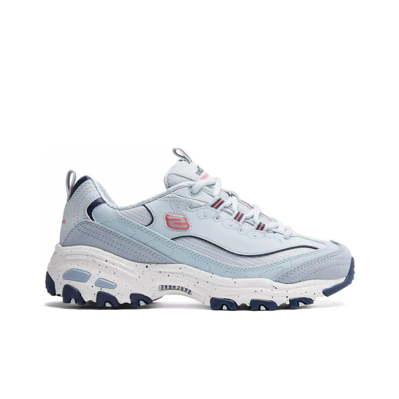 Skechers DLITES Cushioning Height Increasing Breathable Low Top Chunky Sneakers Women's Blue-1