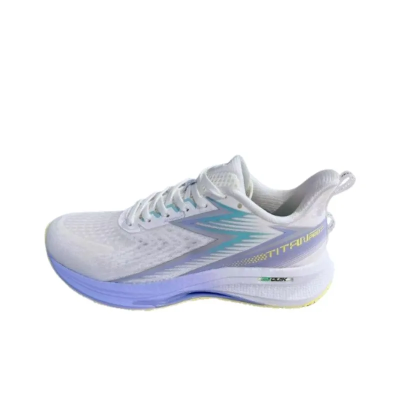 361° Non slip Lightweight Low Top Casual Running Shoes Women's White Gray Purple-0