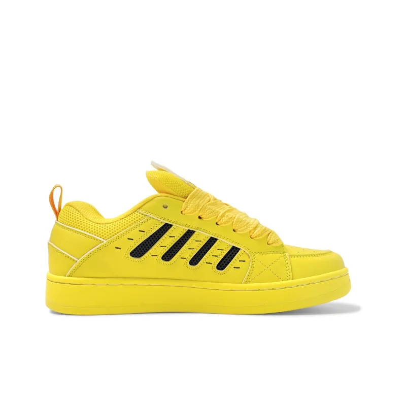 BXGY Blissful Joy Puffy Shoes Durable Lightweight And Breathable Low Top Skateboard Shoes Women's Yellow Black-1