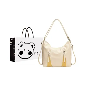NX DOUGHNUT PU Backpack Women's White Silver Black