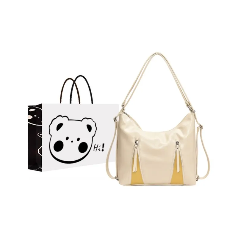 NX DOUGHNUT PU Backpack Women's White Silver Black-0