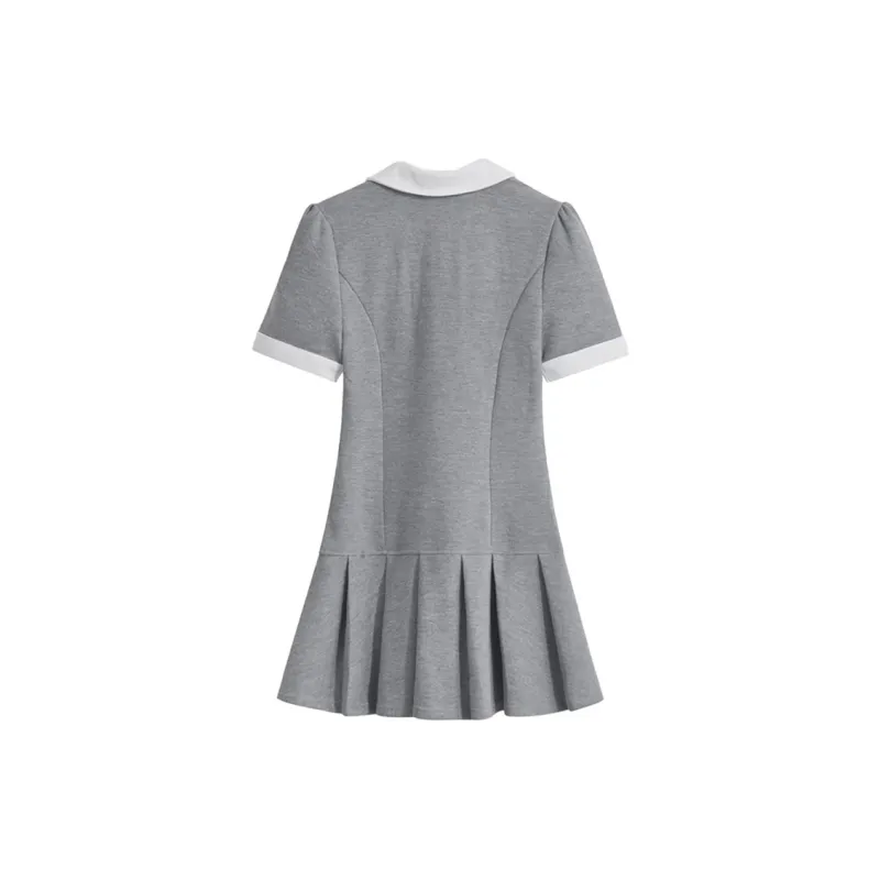 JOSR Short Sleeved Dresses Women's Gray-1