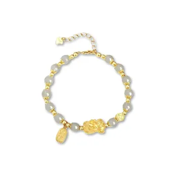 Bailijin Bracelets Pale Greenish White Jade Unisex
