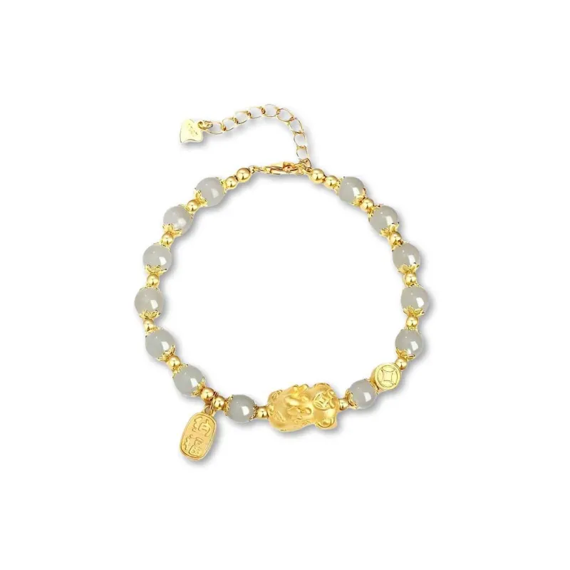Bailijin Bracelets Pale Greenish White Jade Unisex-0