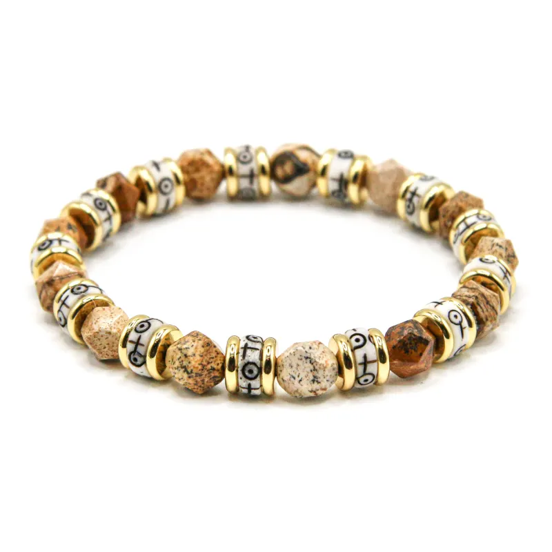 DRAGON LI Picture Stone Bracelets Unisex-0