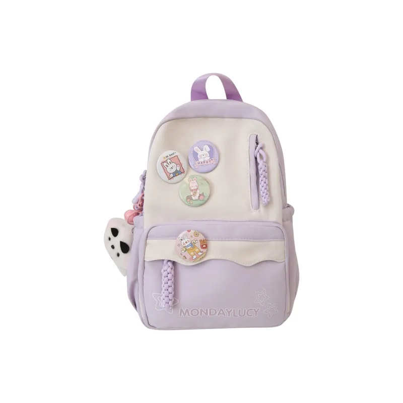 NX DOUGHNUT Nylon Backpack Unisex Pink Blue Purple Black Brown Green-10