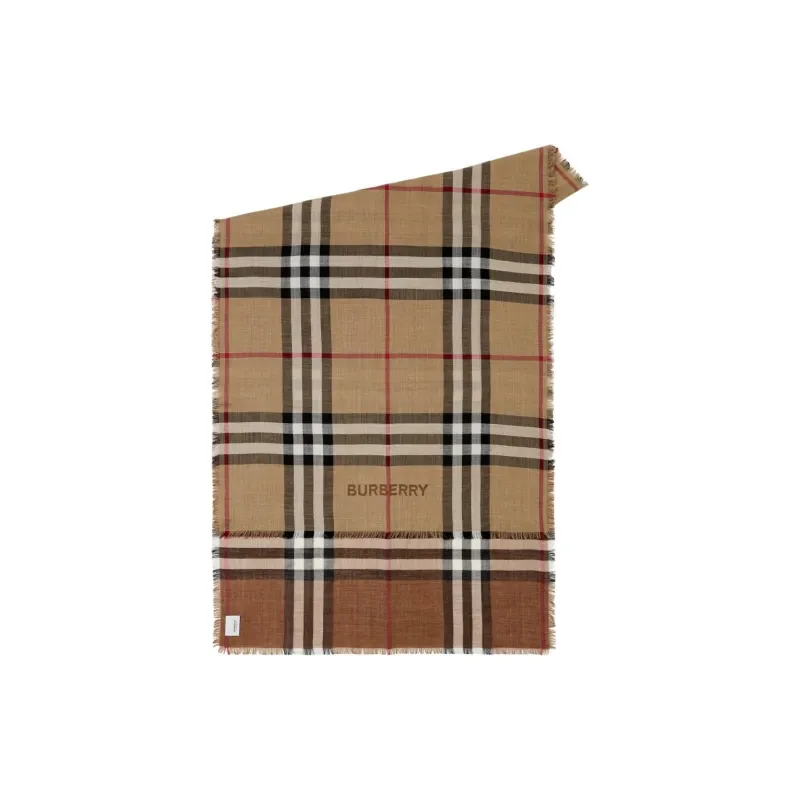 Burberry Check print Wool silk Scarf-2