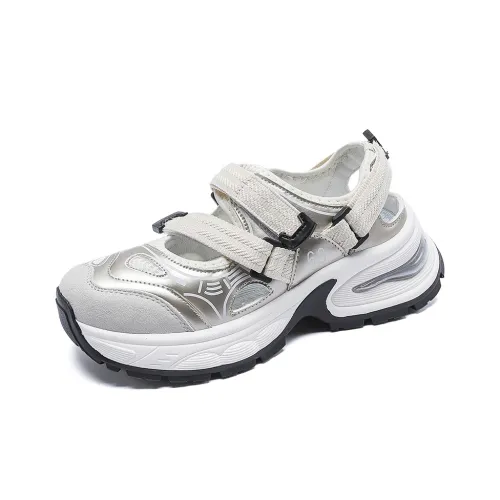 LISATANG Anti-Slip And Wear-Resistant Breathable Low-Top Chunky Sneakers Women's