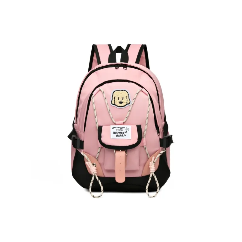 SUPERCUTE Nylon Fabric Backpack Women's Pink/White/Green/Blue-1