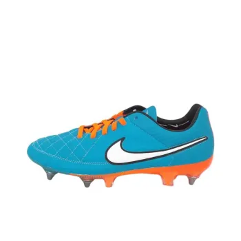 Nike Slip-Resistant Coverage Support Balance Soccer Shoes Unisex Blue Orange