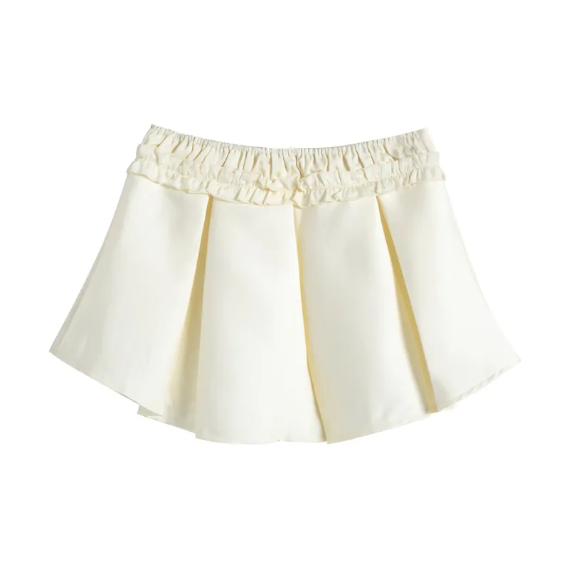 UPNANAWANG Casual Short Skirts Women's Ivory-1