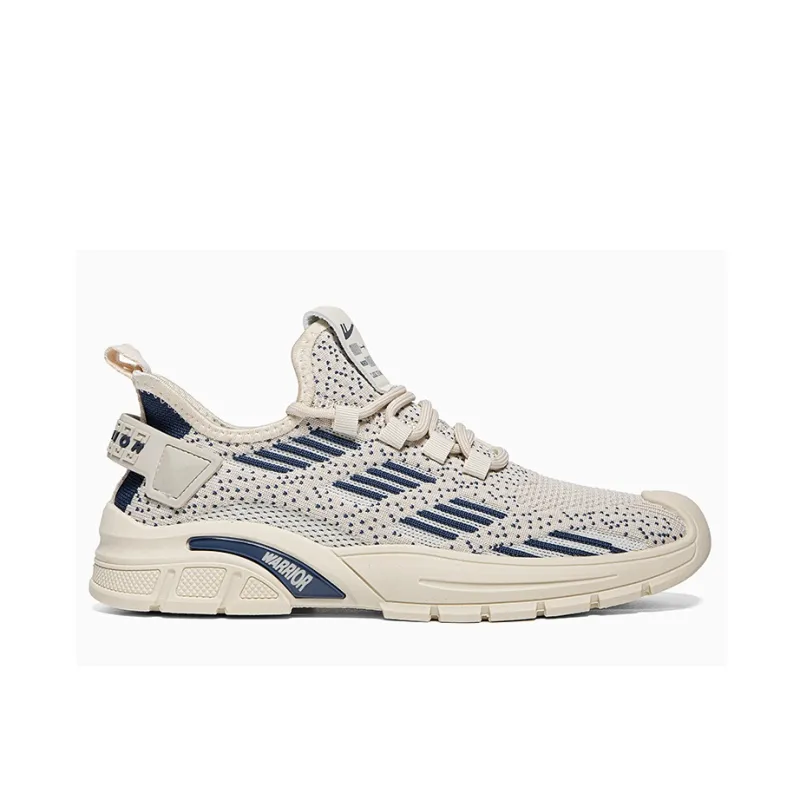 Warrior Mesh Men's Shoes For Summer Lightweight And Breathable Low Top Casual Shoes Men's Beige-1