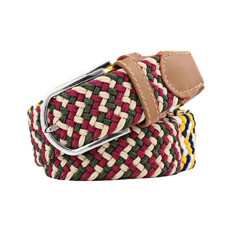 Mulinsen Canvas Elastic Casual Stretch Pin Buckle Woven Belt Unisex-22