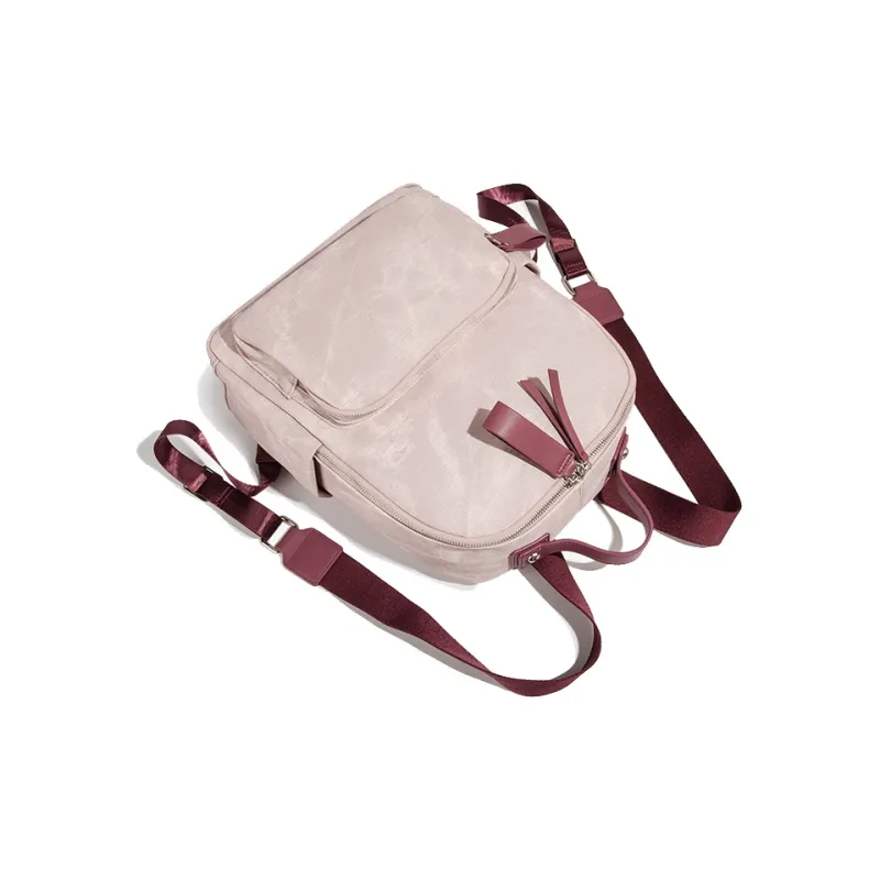 MACKJANICE Polyurethane Synthetic Leather Backpack Regular Women's Lilac & Pink-3