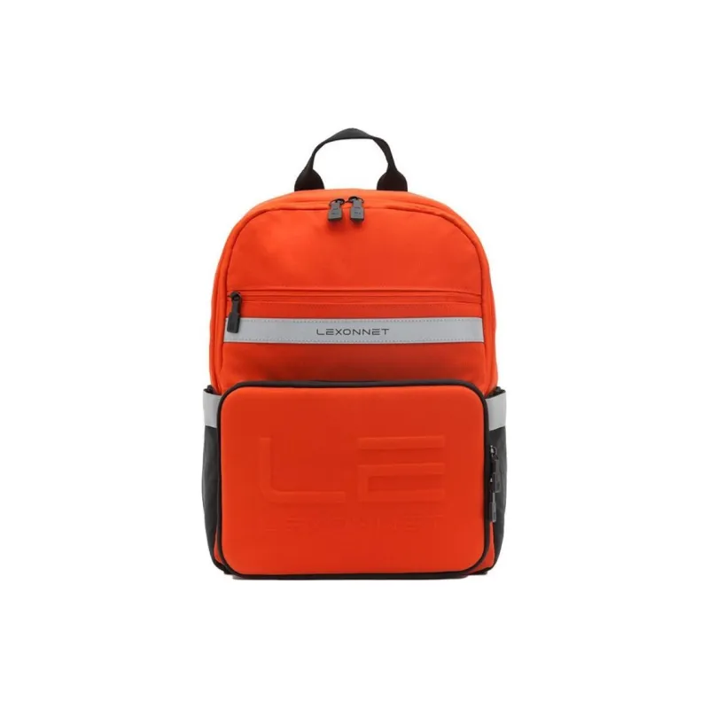 LEXON Polyester Backpack Regular Men's Blue/Orange-4