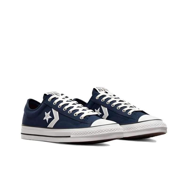 Converse Star Player 76 Abrasion Resistant Breathable Low Top Skateboard Shoes Unisex Blue White-2