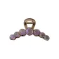 Shimmer Purple Round Bead Medium Size Claw Clip