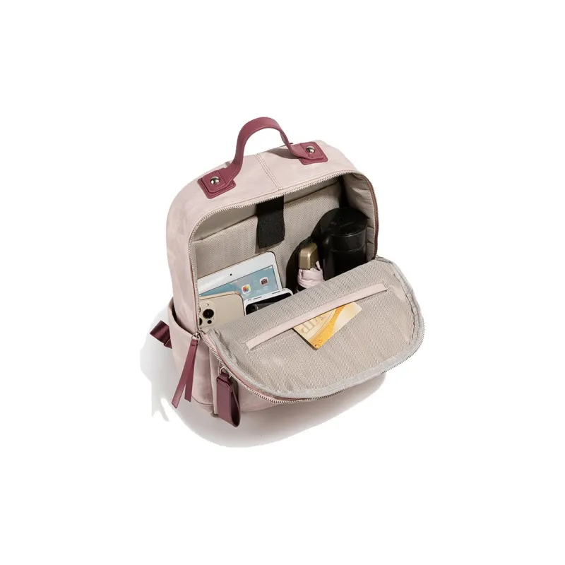 MACKJANICE Polyurethane Synthetic Leather Backpack Regular Women's Lilac & Pink-4