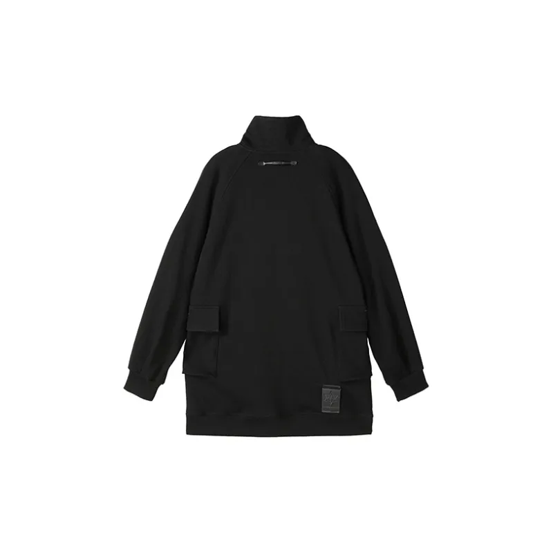 NORVINCY Outerwear Trendy Brand Half Open Collar Without Hood Sweatshirt Unisex-1