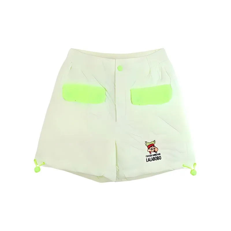 LALABOBO Casual Shorts Women's Beige-1