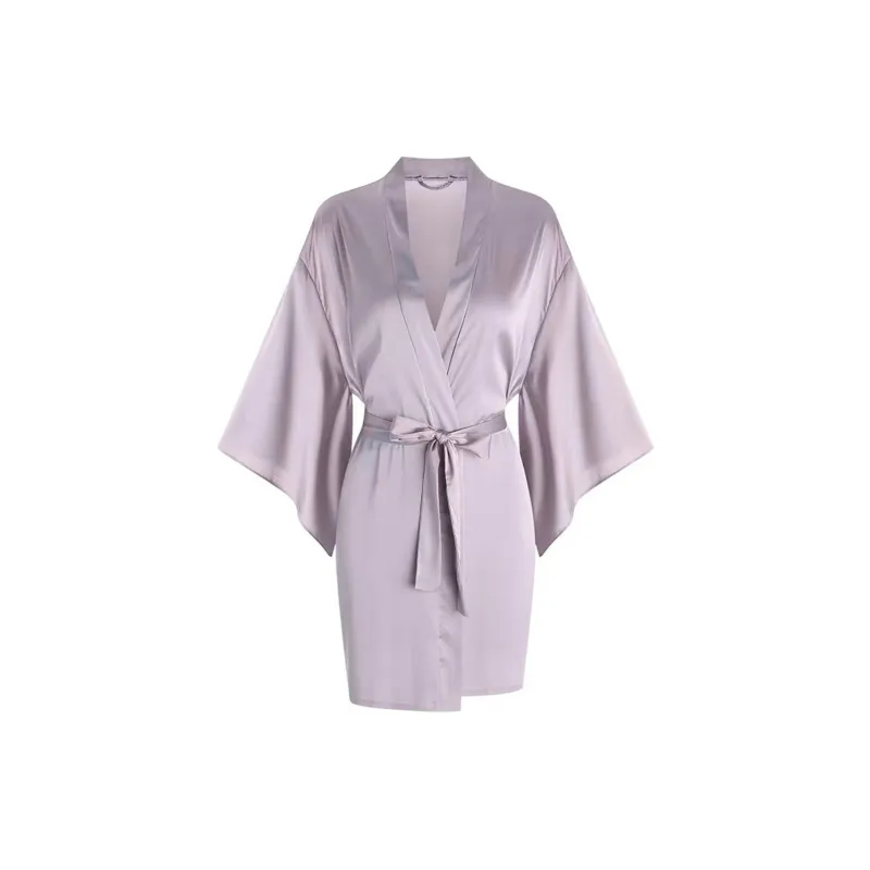 Flowers In Water Sleep Robe Women's Purple-0