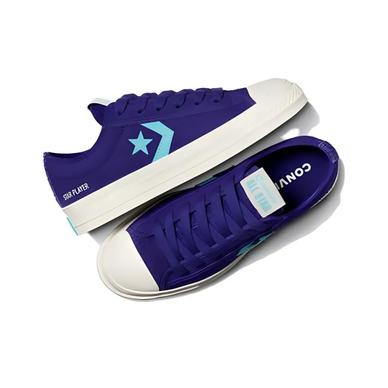 Converse Star Player 76 Slip Resistant Cushioning Abrasion Resistant Low Top Skateboard Shoes Unisex Purple-3