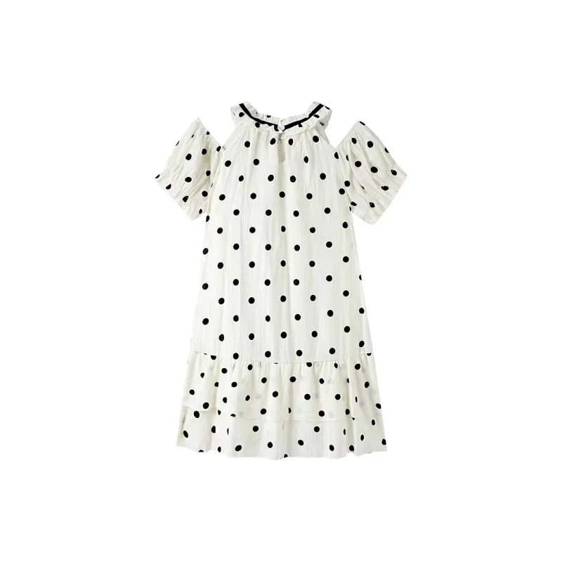 JOSR Short Sleeved Dresses Women's Polka Dot-1