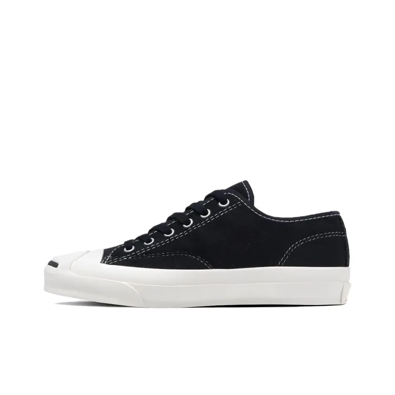 Converse Jack Purcell RET/SC Anti Slip Wear Resistant Low Top Skateboard Shoes Unisex Black White-0
