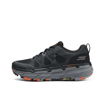 Skechers Anti Slip Wear Resistant Low Top Trail Running Running Shoes Men's Black Gray Orange