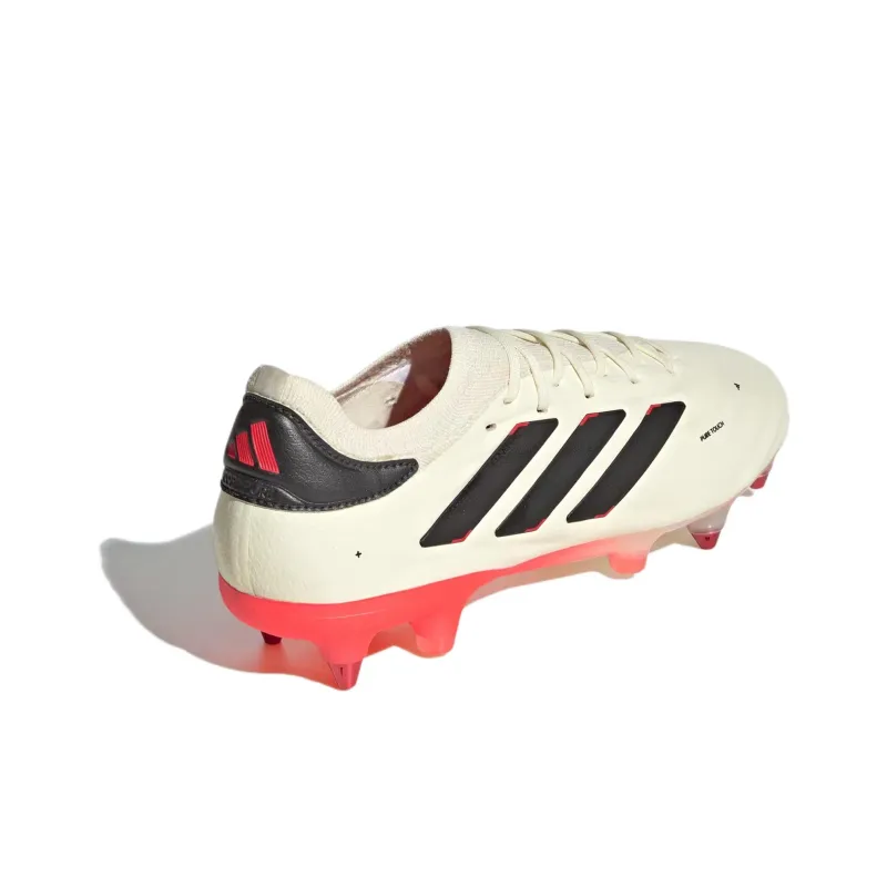 Adidas COPA PURE 2 SG Metal Long Studs Anti Slip And Wear Resistant Lightweight Soccer Shoes Unisex White Red-3