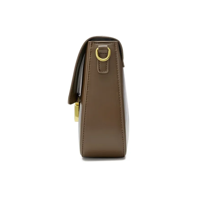 JOSINY PU With Cow Leather Shoulder Bag Women's Black/Apricot/Brown-2