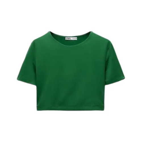 ZARA T-Shirts Women's Green