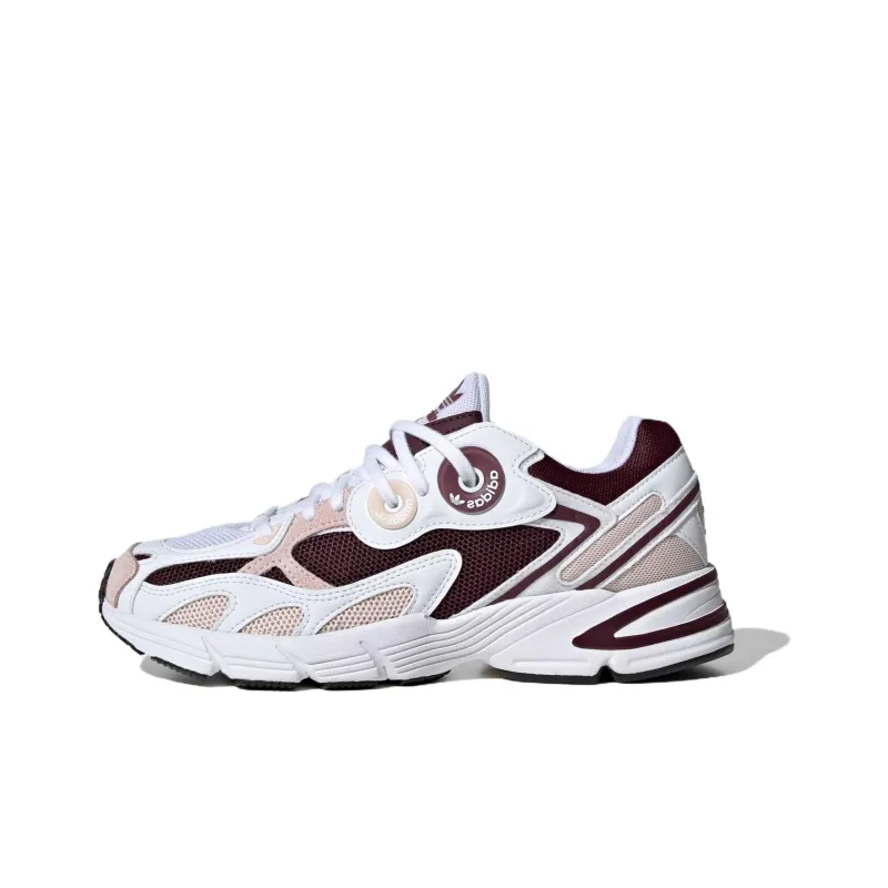 Adidas Originals Astir Abrasion Resistant Low Top Casual Shoes Women's White Brown Pink-0