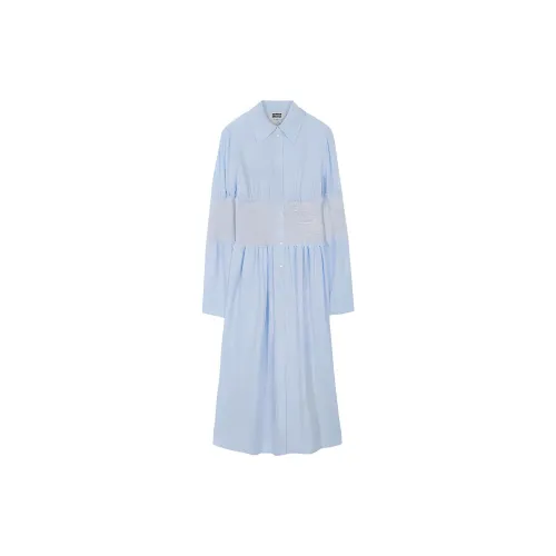 EENK Long-Sleeved Dresses Women's Blue