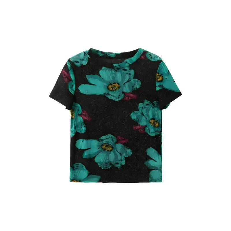 Still Quiet T Shirt Women's Black/Multicolor-1