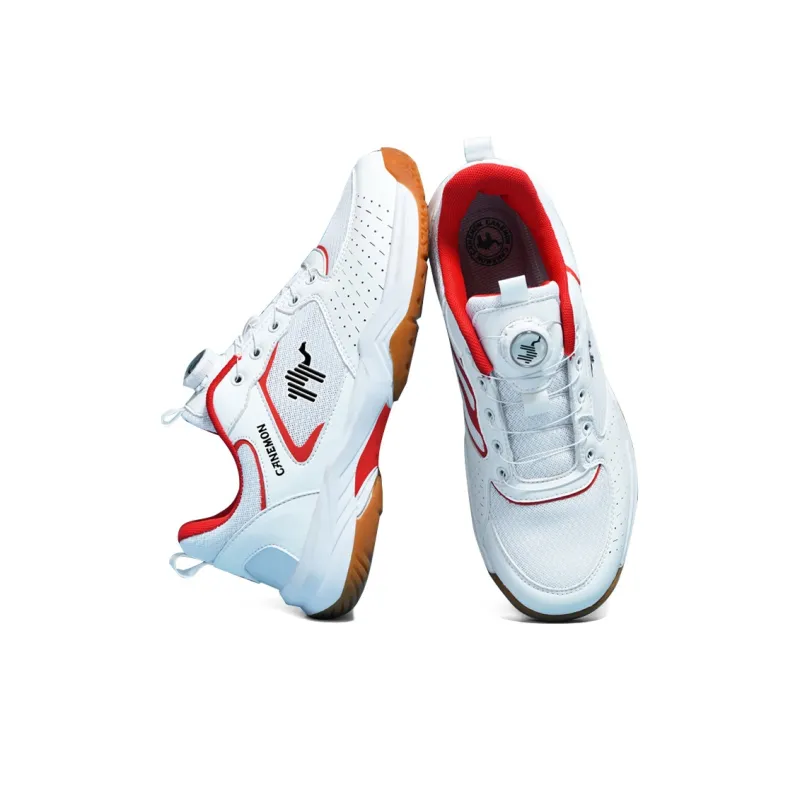 Pilot the camel Badminton Shoes Unisex Low Top White/Gray/Blue/Red-1