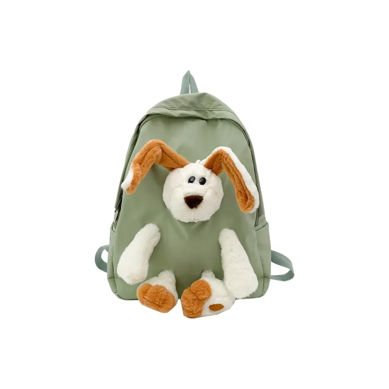 Debecca Plush Backpack Regular Unisex Red, Black, White, Pink, Green, Khaki-4