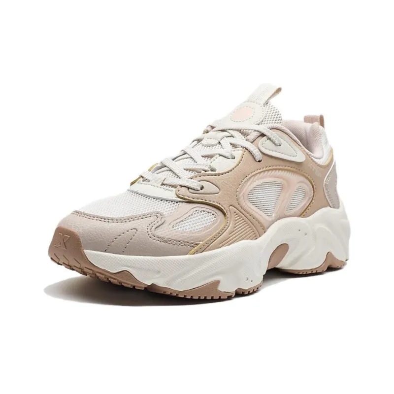 XTEP Star Trace SE Abrasion Resistant Low Top Casual Shoes Women's Brown White-1