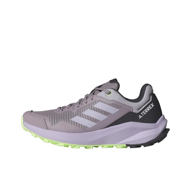 Adidas Terrex Trail Rider Wear-Resistant Low-Top Running Shoes Women's Purple Black-0