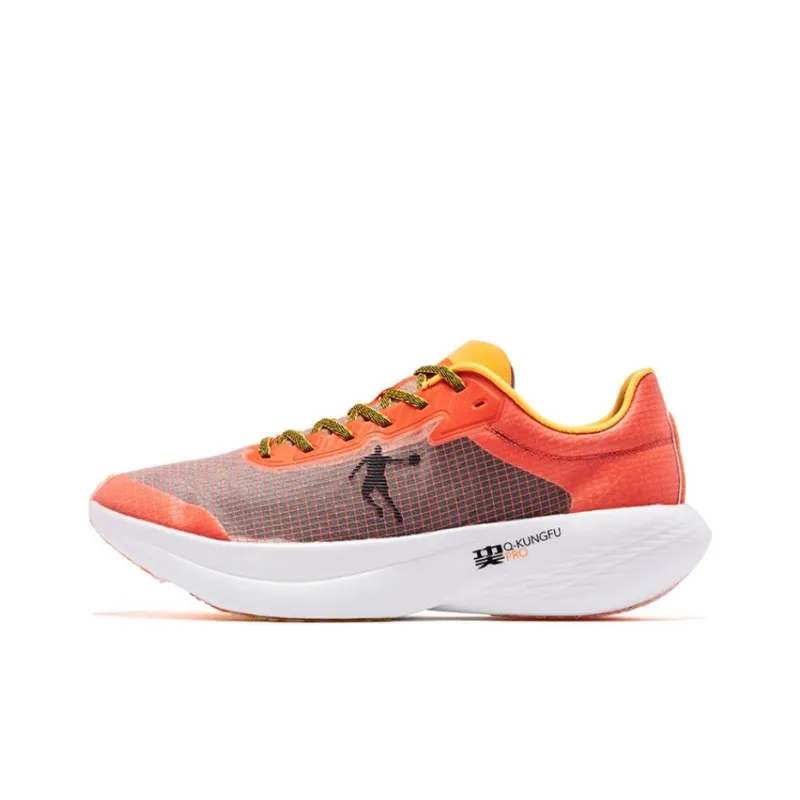 QIAODAN Flying Shadow PB1.0 Cushioned Slip-Resistant Low-Top Casual Running Shoes Men's Orange Brown Yellow-0