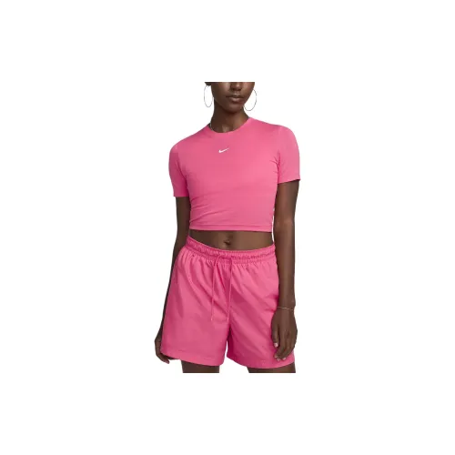 Nike Sportswear Essentials Series T-Shirts Women's Purple Daylily Pink